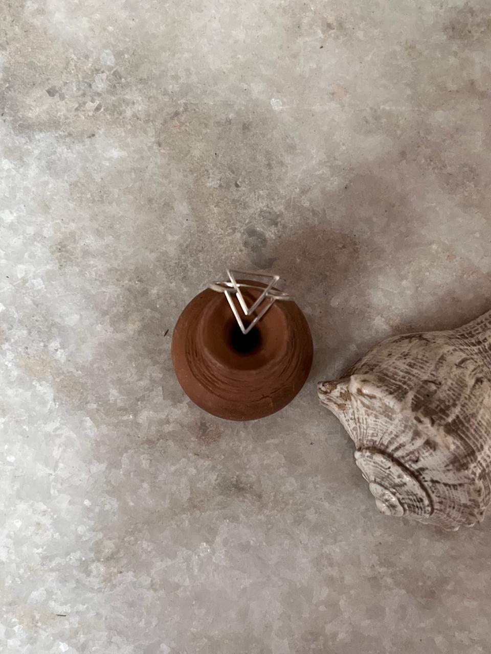 Double Triangle 925 Sterling Silver Ring