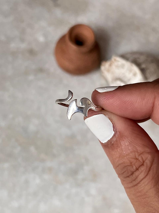 Elephant Adjustable 925 Sterling Silver Ring