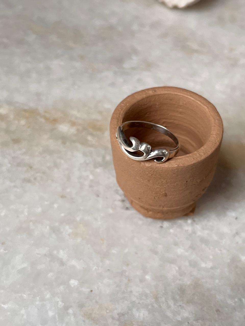 Wave Motif 925 Sterling Silver Ring