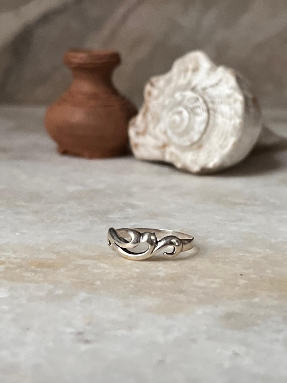 Wave Motif 925 Sterling Silver Ring