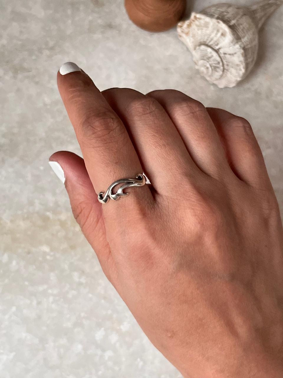 Wave Motif 925 Sterling Silver Ring