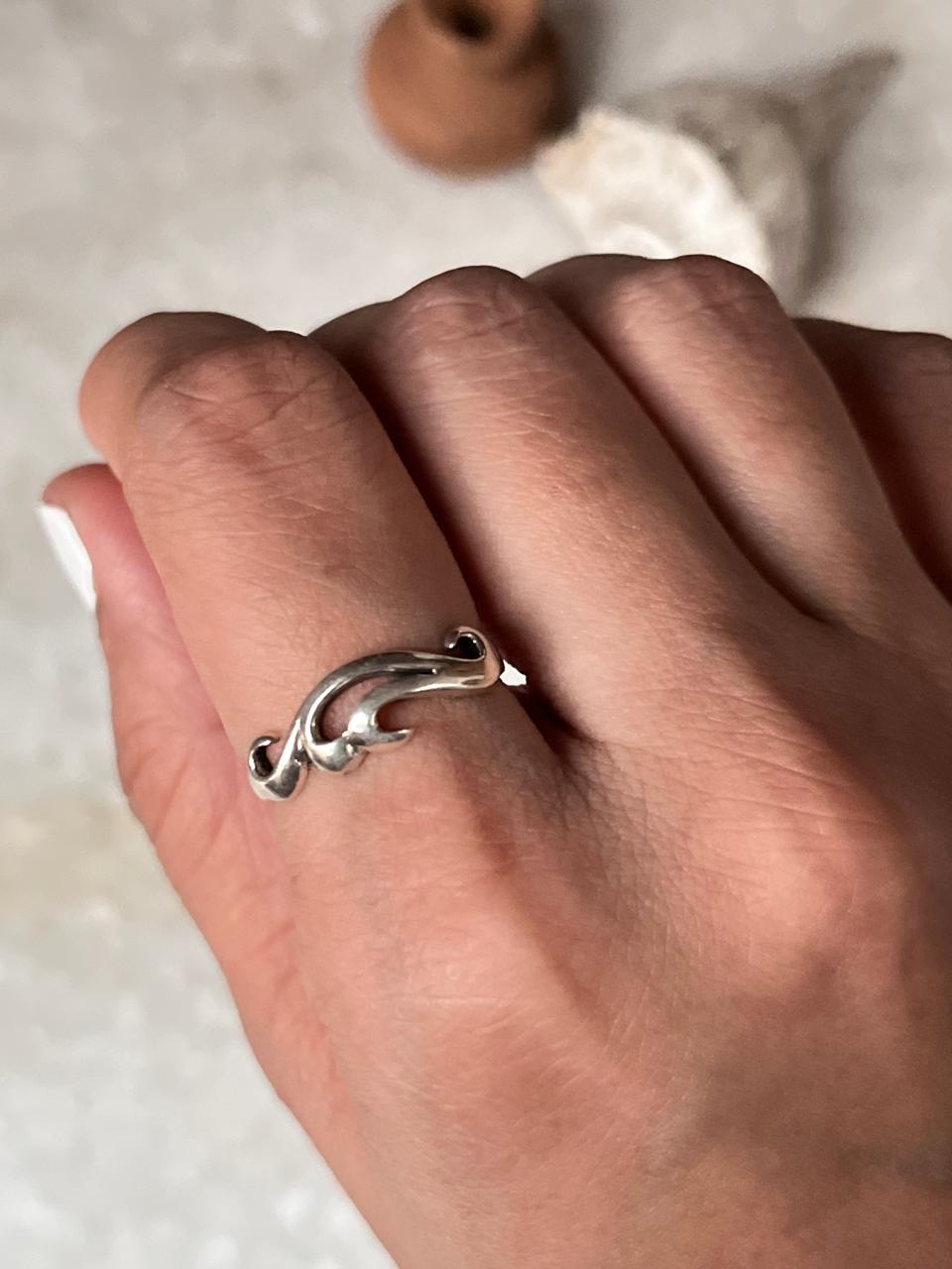 Wave Motif 925 Sterling Silver Ring
