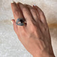 Garnet Leaf Wrap 925 Sterling Silver Ring