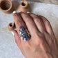 Tanzanite 3 Stone Statement 925 Sterling Silver Ring
