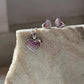 Pink Gradient Heart CZ Pendant Set 925 Sterling Silver Necklace  
