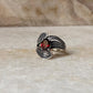 Garnet Leaf Wrap 925 Sterling Silver Ring