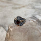 Garnet Leaf Wrap 925 Sterling Silver Ring