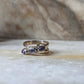 Tanzanite Cross Band 925 Sterling Silver Ring