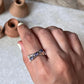 Tanzanite Cross Band 925 Sterling Silver Ring