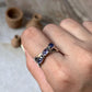 Tanzanite Cross Band 925 Sterling Silver Ring
