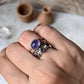 Tanzanite Rustic Stone Statement 925 Sterling Silver Ring