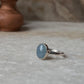 Aquamarine Natural Oval 925 Sterling Silver Ring