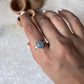 Aquamarine Natural Oval 925 Sterling Silver Ring