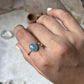 Aquamarine Natural Oval 925 Sterling Silver Ring