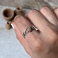 Natural Ethiopian Opal Princess Band 925 Sterling Silver Ring