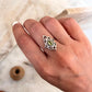 Peridot Boho 925 Sterling Silver Ring
