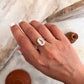 Rose Quartz Oval Cross Band 925 Sterling Silver Ring