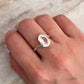 Rose Quartz Oval Cross Band 925 Sterling Silver Ring