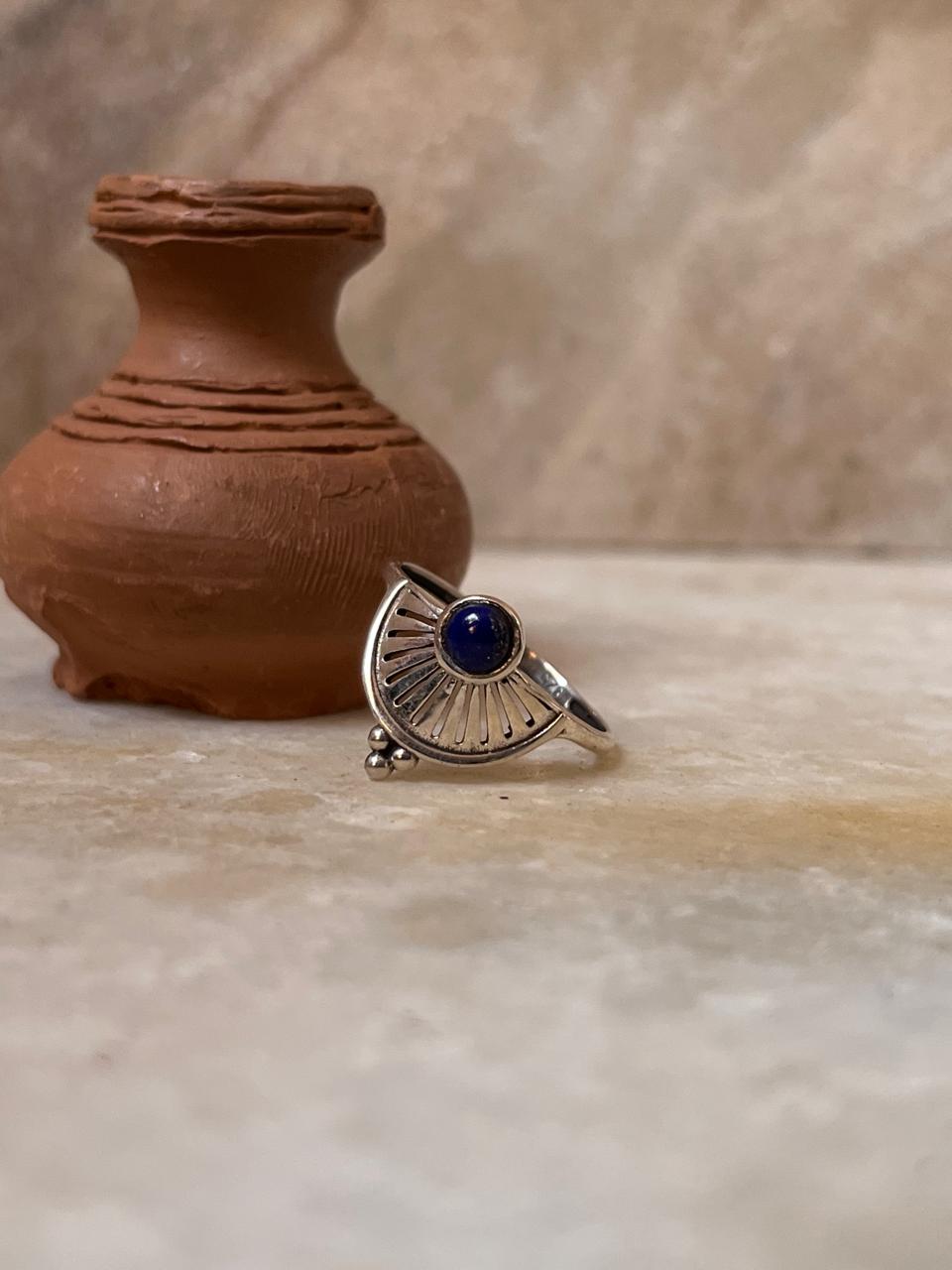 Lapis Boho 2 925 Sterling Silver Ring