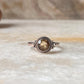 Citrine Round Boho 925 Sterling Silver Ring