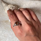 Citrine Round Boho 925 Sterling Silver Ring