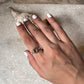 Citrine Round Boho 925 Sterling Silver Ring