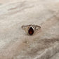 Garnet Divine Lotus 925 Sterling Silver Ring