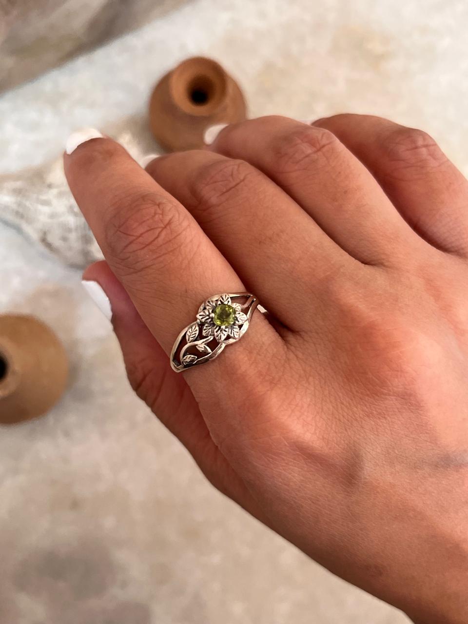 Peridot Forest 925 Sterling Silver Ring