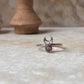 Amethyst Crescent Moon 925 Sterling Silver Ring