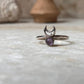Amethyst Crescent Moon 925 Sterling Silver Ring