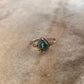 Copper Turquoise Pear Boho 925 Sterling Silver Ring