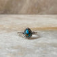 Copper Turquoise Pear Boho 925 Sterling Silver Ring