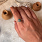 Copper Turquoise Pear Boho 925 Sterling Silver Ring