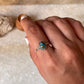 Copper Turquoise Pear Boho 925 Sterling Silver Ring