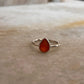 Carnelian Pear 925 Sterling Silver Ring