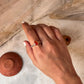 Carnelian Pear 925 Sterling Silver Ring