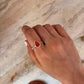 Carnelian Pear 925 Sterling Silver Ring