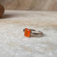 Carnelian Rectangular 925 Sterling Silver Ring