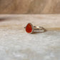 Carnelian Pear 925 Sterling Silver Ring