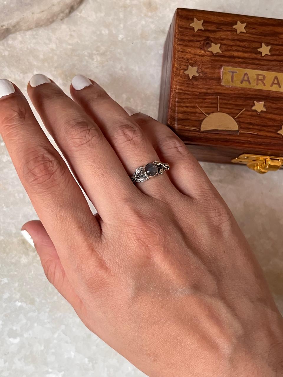 Labradorite Forest Enchantments 925 Sterling Silver Ring