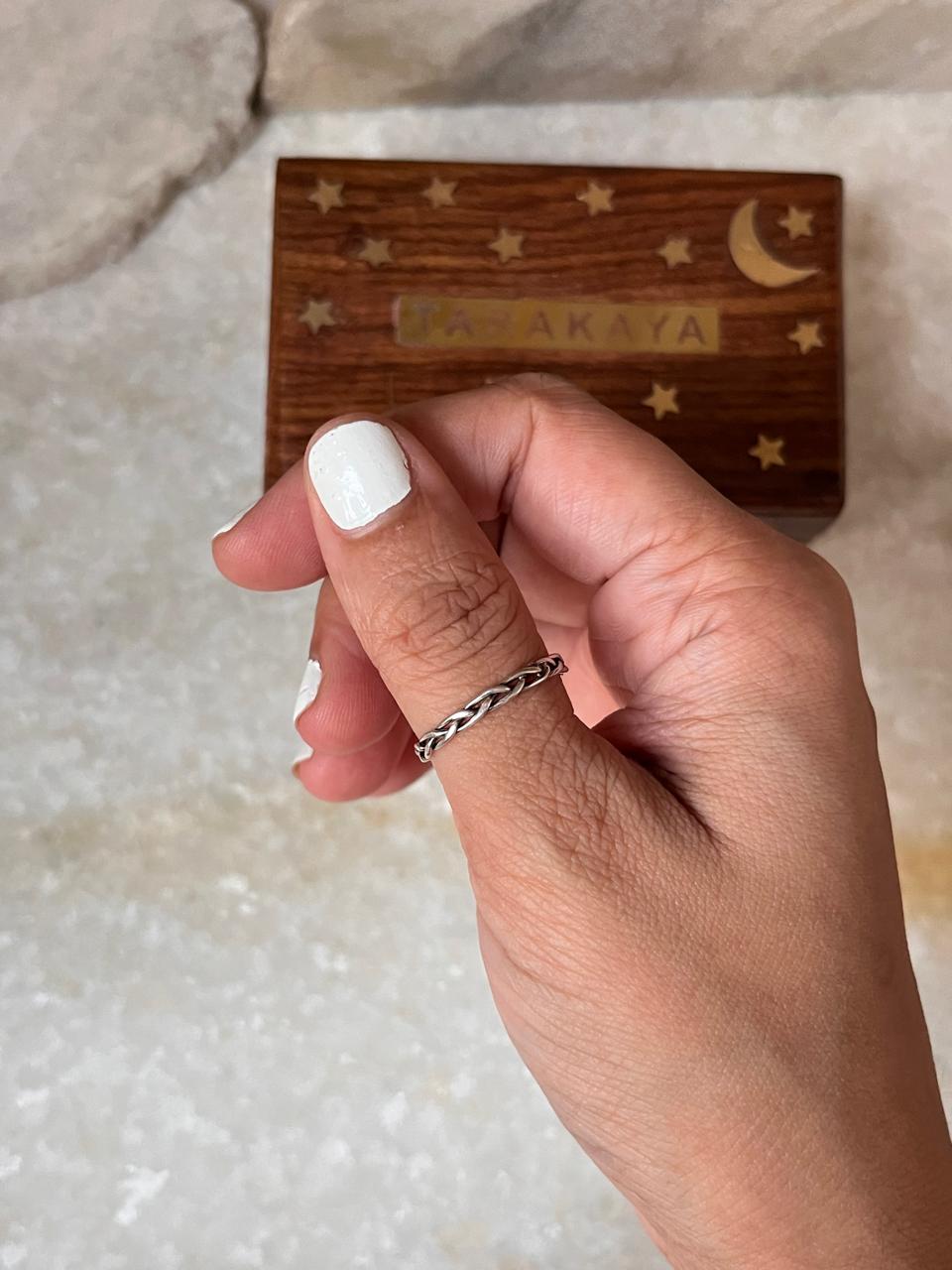 Loose Braided Minimal Band 925 Sterling Silver Ring