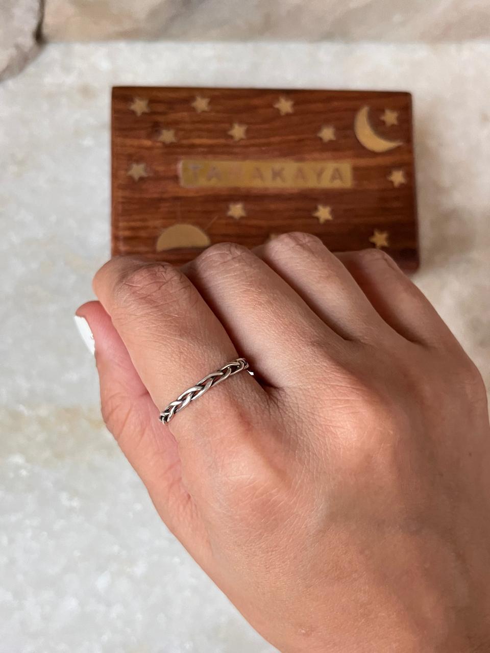 Loose Braided Minimal Band 925 Sterling Silver Ring