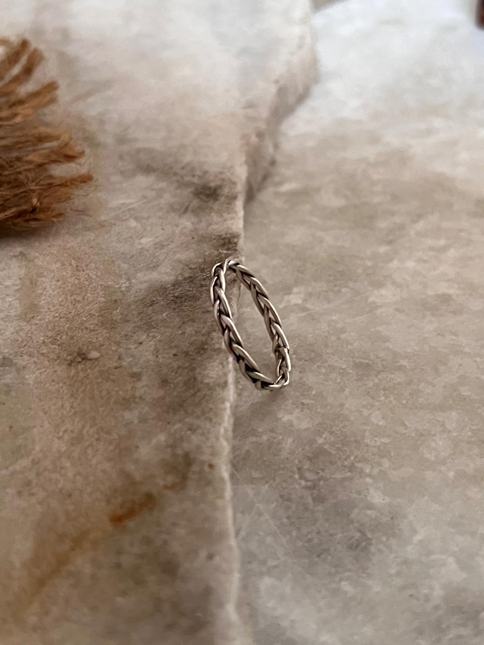 Loose Braided Minimal Band 925 Sterling Silver Ring