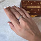 Master Healer -Amethyst Clear Quartz Rose Quartz Cross Band 925 Sterling Silver Ring