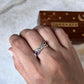 Master Healer -Amethyst Clear Quartz Rose Quartz Cross Band 925 Sterling Silver Ring