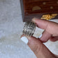Tribal Textured Wire Stack Band 925 Sterling Silver Ring