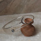 Moonstone Moon Adjustable 925 Sterling Silver Arm Cuff