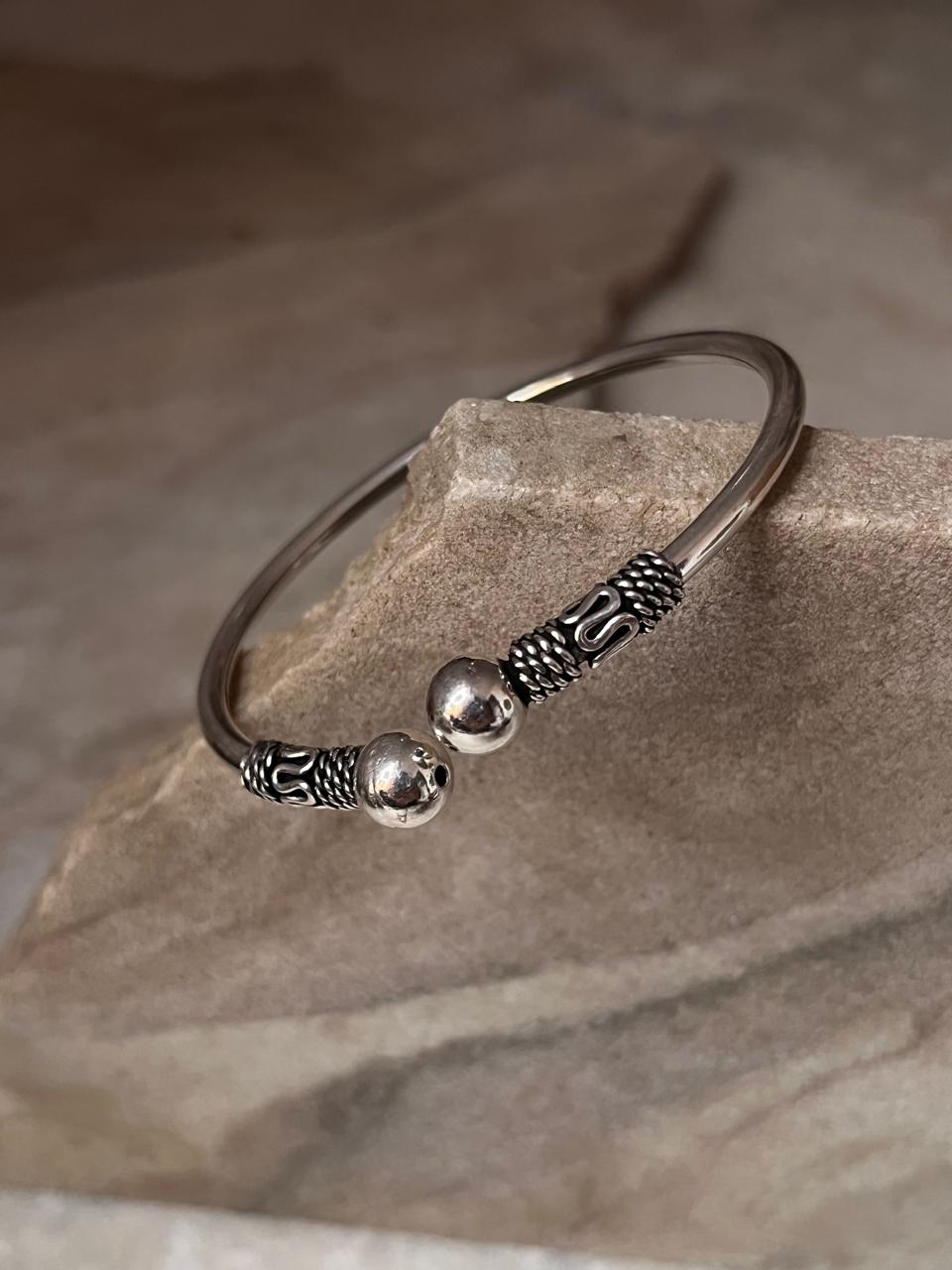 Antique Adjustable 925 Sterling Silver Kada