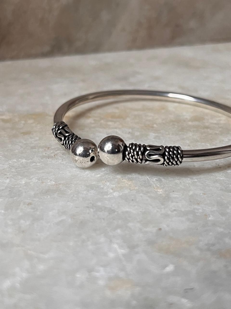 Antique Adjustable 925 Sterling Silver Kada