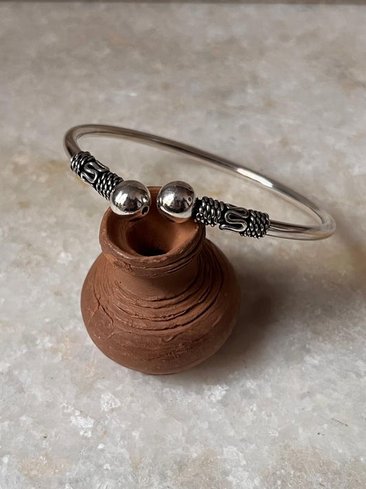 Antique Adjustable 925 Sterling Silver Kada